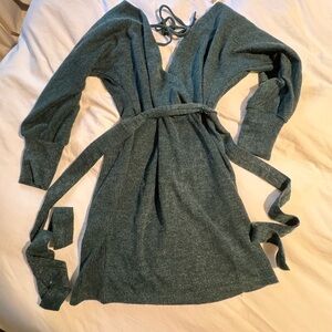 Green sweater type dress